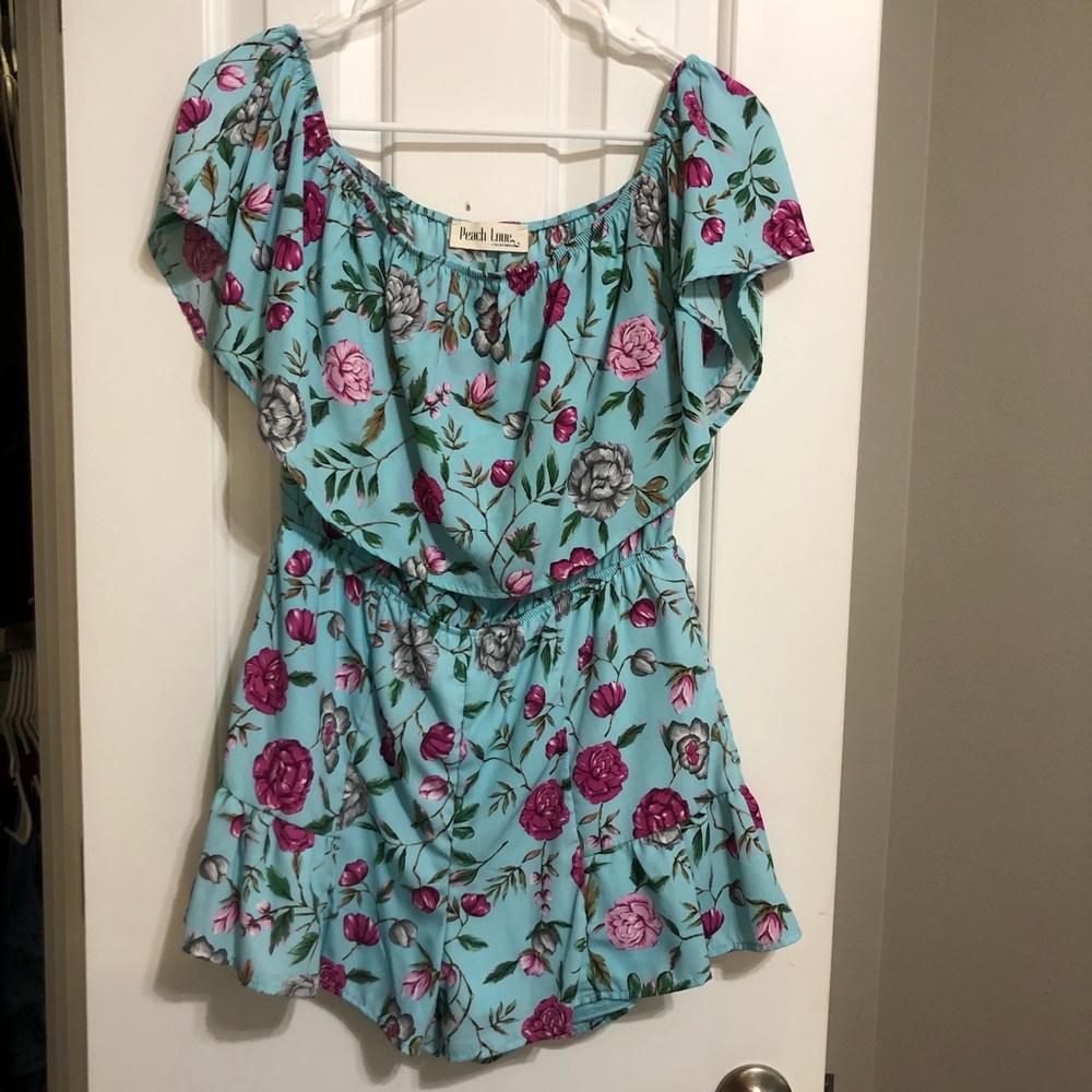 Boutique off the shoulder romper
